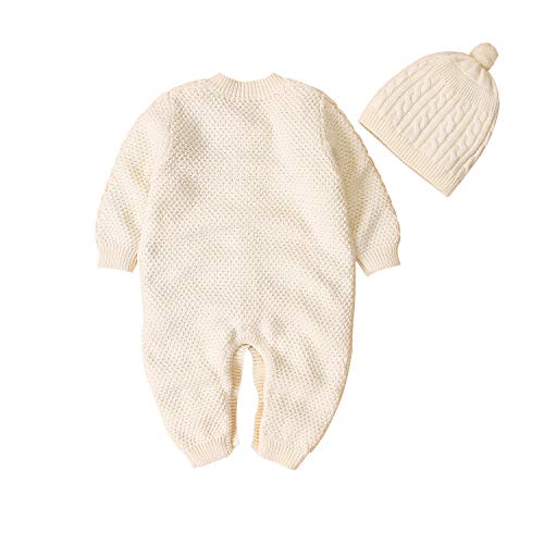 Borlai 2 STKS Baby Romper Pasgeboren Warm Gebreide Trui Jumpsuit met Hoed 3-24 Maanden - Image 4