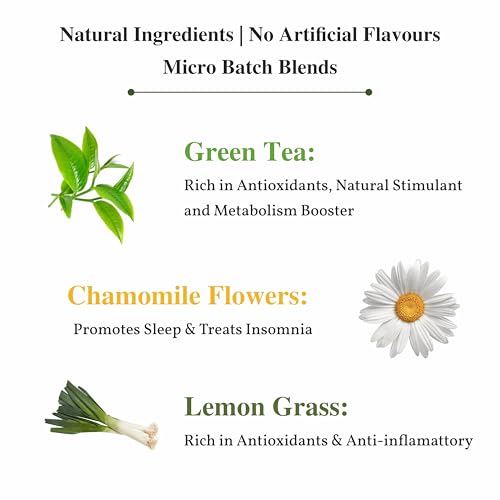 Sancha Tea Boutique Chamomile Green Tea | 100g Whole Leaf Loose Tea | Relaxing, Calming & Floral | Perfect Bedtime Tea for Wellness