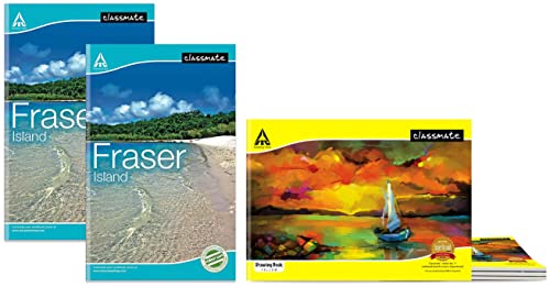 Image of Classmate Drawing Book - Unruled, 40 Pages, 210 mm x 297 mm - Pack of 4 & Classmate Long Book - Unruled, 160 Pages, 330 mm x 210 mm - Pack of 2
