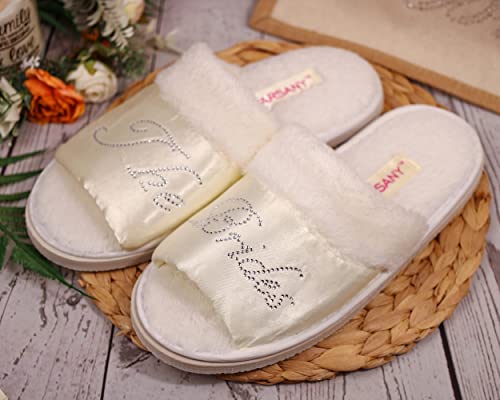 White Crystal Open Toe Spa Slippers and Tote bags wedding bride gift hen party2