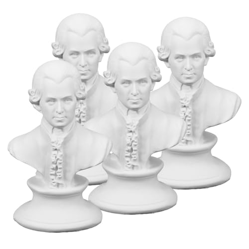 ERINGOGO 7cm Resin Musician Bust Statue Mini Musician Bust Sculptures Desktop Decoration Ornament