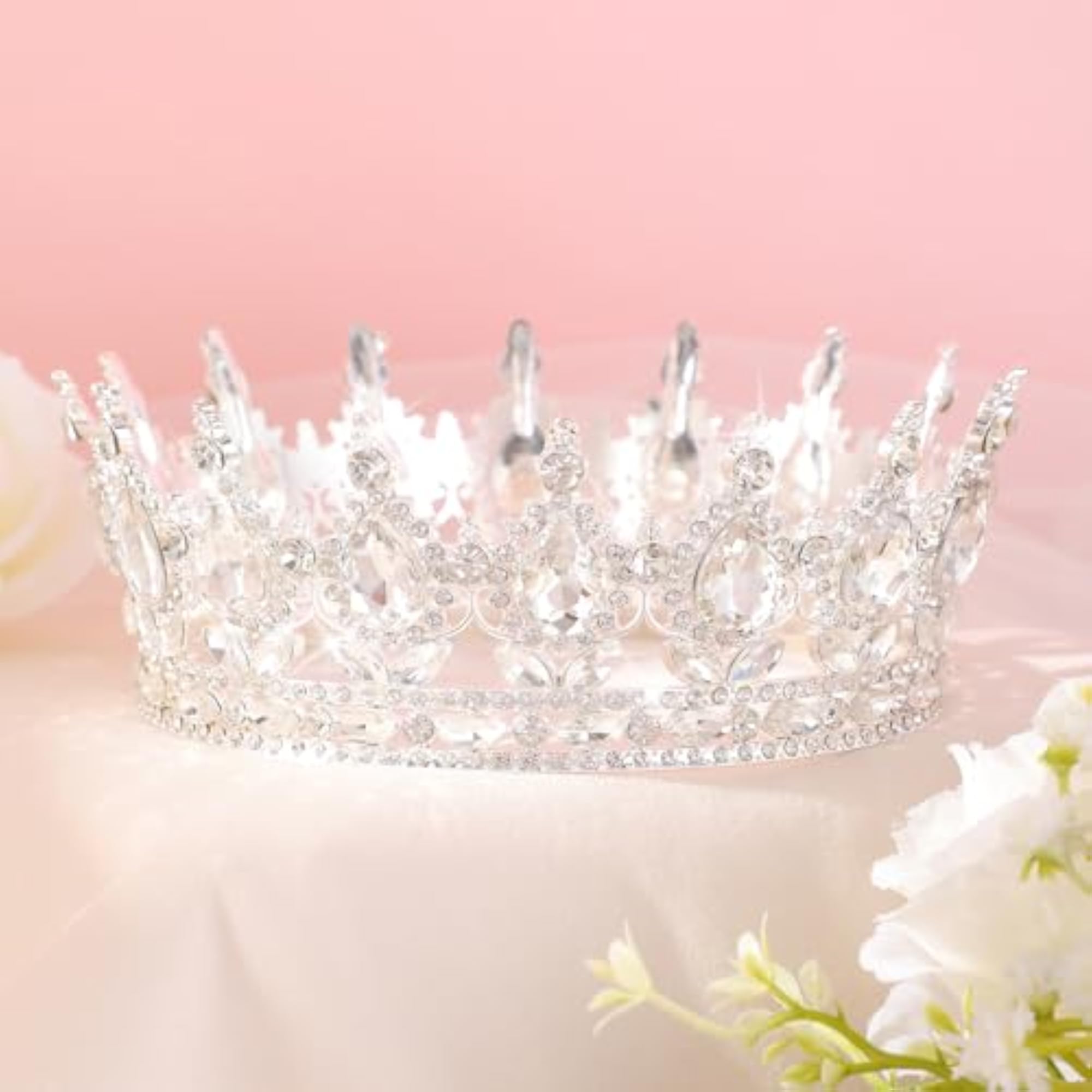 Queen Rhinestone Wedding Crown for Women