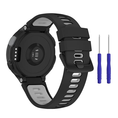 Silicone Strap for Garmin Forerunner 735XT Strap/Forerunner 220 230 235 630 620 Comfortable Adjustable Sport Replacement Bands Men Women for Garmin Approach S5 S6 S20