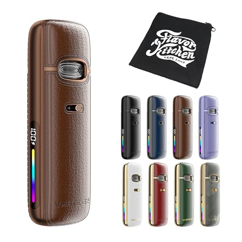 【キャップ付き!】 VOOPOO VMATE E2 ブープー ブイメート イー2 3Xアップグレードカートリッジ/電子タバコスターター VAPE (Walnut Brown)