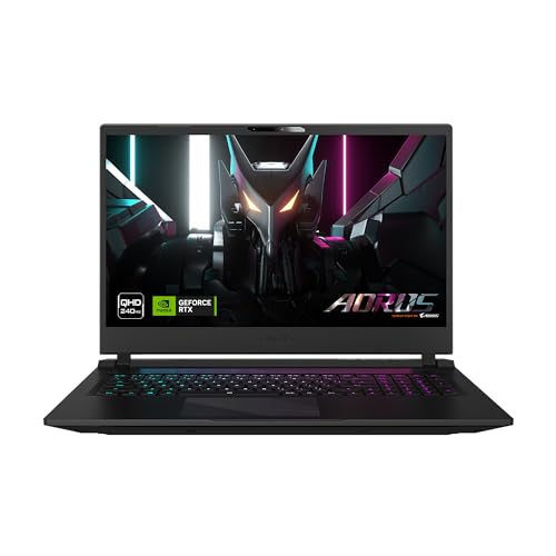 GIGABYTE - AORUS 17 (2023) Gaming Laptop - 240Hz QHD 2560x1440 - NVIDIA GeForce RTX 4070 - Intel i7-13700H - 1TB SSD with 16GB DDR5 RAM - Windows 11 Home AD (AORUS 17 BSF-73US654SH-R) (Renewed)