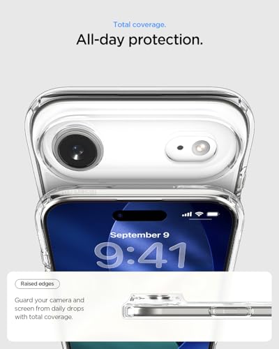 Image of Spigen Ultra Hybrid MagFit Back Cover Case Compatible with iPhone Air (2025), iPhone 17 Air Cover case (TPU + Poly Carbonate | Clear White)