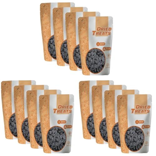 Image of Dried Treats Premium Fresh Dry Fruits (Black Raisin /Kali Darakh, 1000 grams) (Pack of 3)