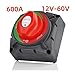 300A 600A Heavy Duty Disconnect Switch - 12V 24V 48V Marine Cut Off Switch for Car and Boat(600A M12 12-60V)