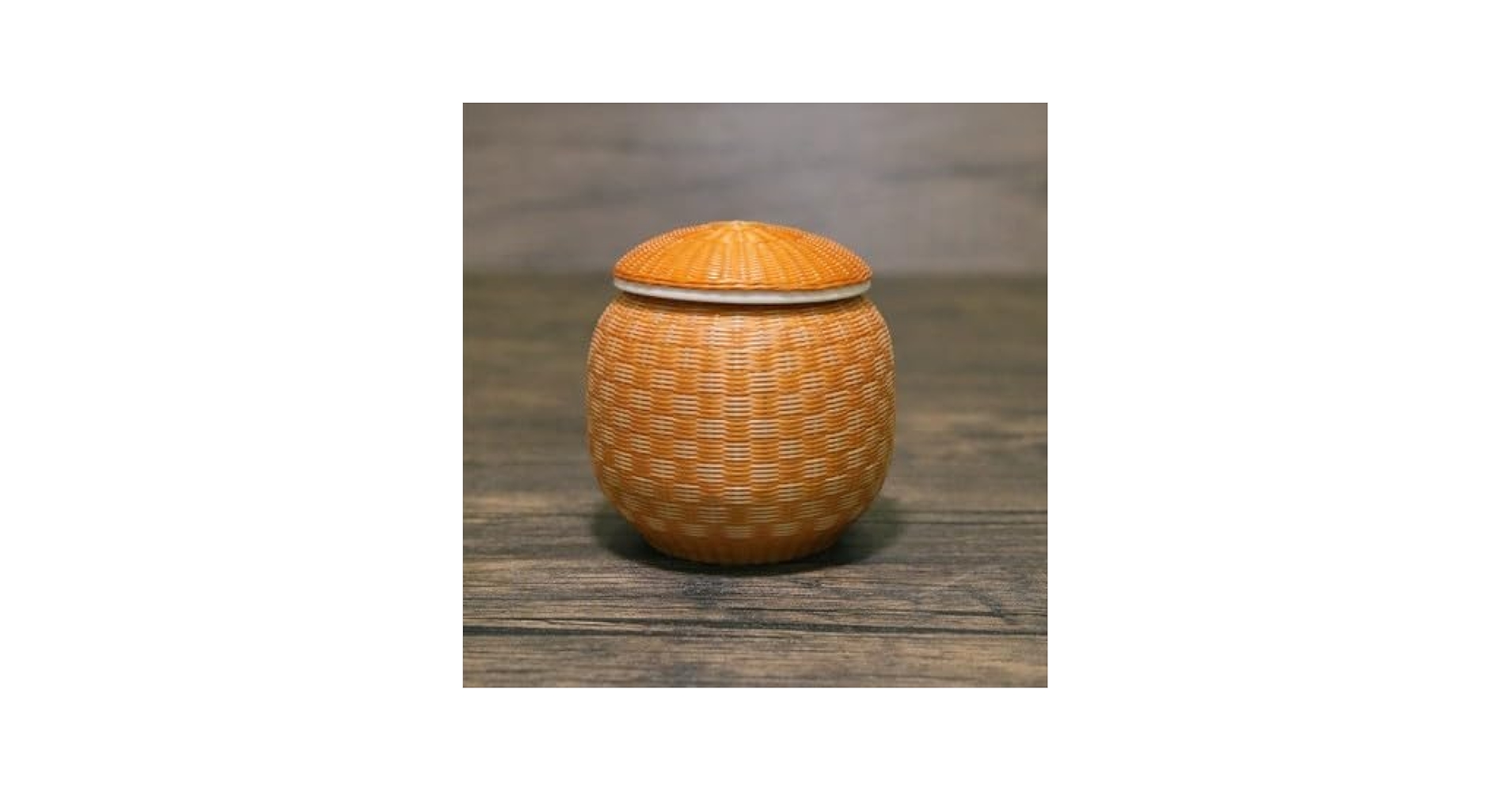 Amazon.com: 中国故事-四川非遗竹编茶叶罐四川非遗手工艺品瓷胎