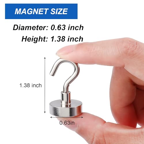 Image of LOVIMAG Magnetic Hooks, Cruise Essentials 2026, 15 Pack-30LBS | Heavy Duty Strong Magnet Hook for Cruise Cabin, Refrigerator Fridge, Ship, Classroom, Kitchen Grills, Silver