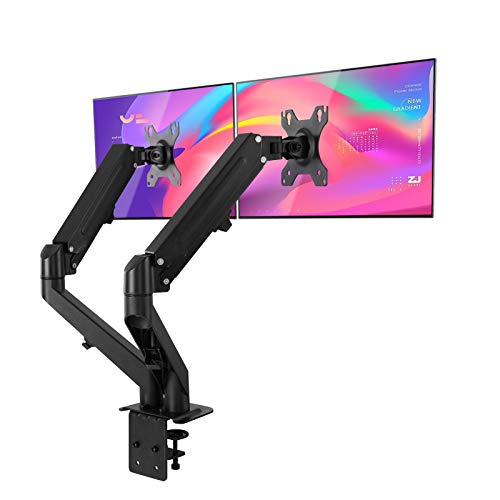 Amazon Crazy 🔥 Deals Dual Monitor Stand Adjustable Gas Spring Monitor Mount Desk Arms - Fit 17 Inch to 27" Inch VESA Compatible Screens Each Arm Holds 4.4 to 14.3lbs