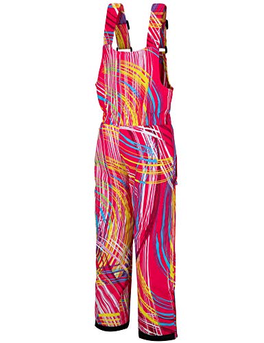 Wantdo Girl's Toddler Bib Mountain Snowboard Climbing Pants Warm Quilted Ski Overall Stylish Outwear Red 10/12 #TOP2