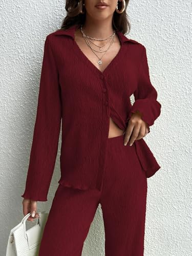 Image of GRECIILOOKS Co ord Set Women Stylish | Dress for Woman | Women's Summer Cord Set | Trendy Poly Cotton Pajama Set | Full Sleeve Beach & Resort Outfits