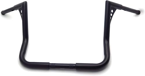 Miniatura 5 de HTTMT- US-TGHD-HB025-BK2-1-1/4" Ape Hanger Manillar de 12 pulgadas de altura compatible con Harley Touring con carenado Batwing