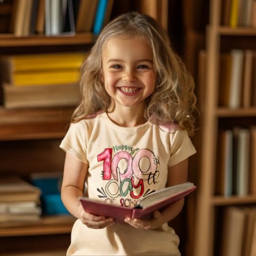 Image of 100 Days of School Shirt Girls and Kids Unicorn Heart Shirt