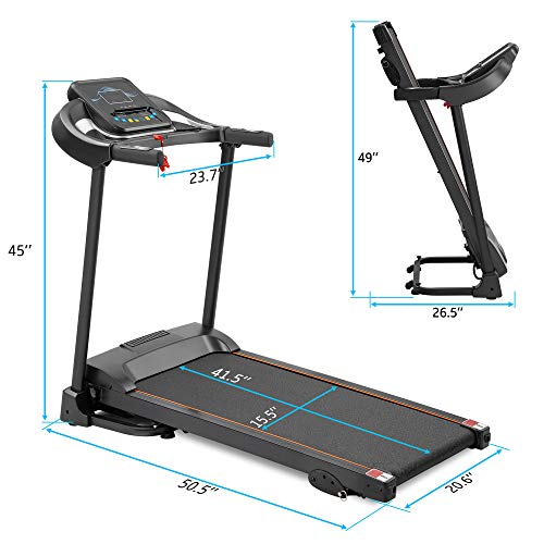 Treadmill,2.5Hp Home Foldable Treadmill, Folding Treadmill For Home Workout, Electric Walking Treadmill Machine 5" Lcd Screen 250 Lb Capacity Mp3 (Metal) #TOP5