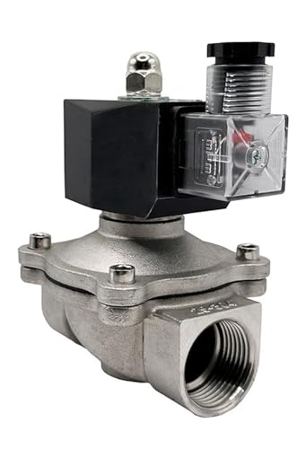 Électrovanne normalement fermée 24VDC acier inox 1 pouce pour tuyau eau