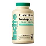 Incite Nutrition Acidophilus Cultures Bio Comprimés 10 Milliards UFC. Stock de 4 Mois. Aide la Santé Intestinale et la Digestion. Riche en Lactobacillus Acidophilus. Adaptés pour Vegans & Végétariens