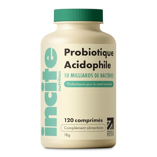 Incite Nutrition - Incite Nutrition Acidophilus Cultures Bio Comprimés 10 Milliards UFC. Stock de 4 Mois. Aide la Santé Intestinale et la Digestion. Riche en Lactobacillus Acidophilus. Adaptés pour Vegans & Végétariens