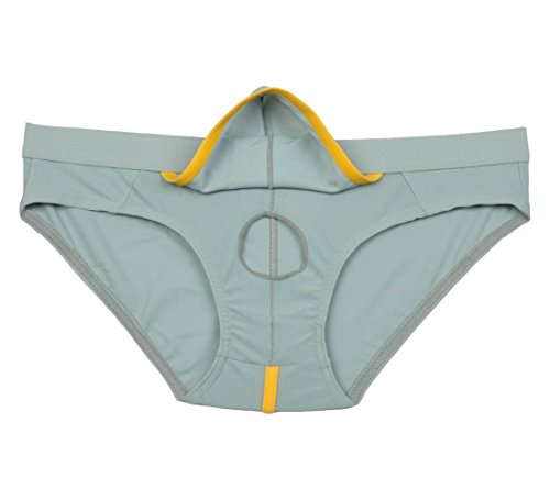 Men'S Stretch Mesh Natural Pouch Briefs Underwear Male Sports Balls Hole Briefs