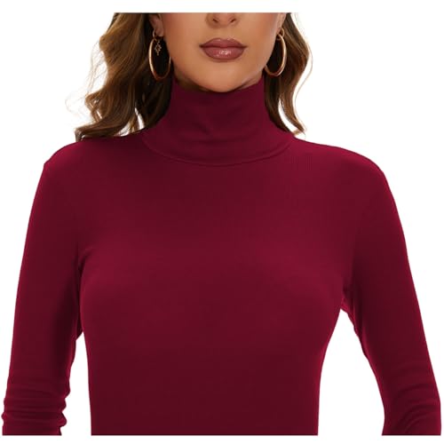 Image of Ribbed Turtleneck Dress Long Sleeve Sexy Bodycon Dresses