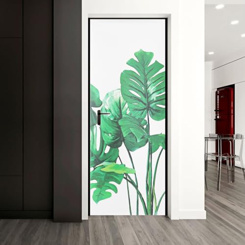 BESPORTBLE Grüne Tropische Blätter Wandtattoo Palmenblatt Pflanzen Wandaufkleber Kunst Wandbilder für Tropische Hawaiianische Luau Party Home Dekoration