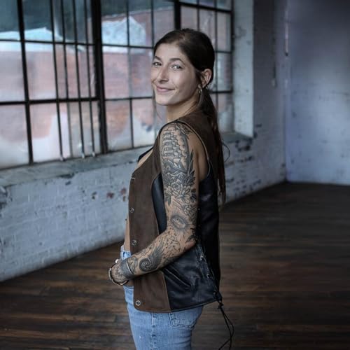 Image of Milwaukee Leather Women's Premium Classic Leather Motorcycle Rider Vest w /Adjustable Side Laces