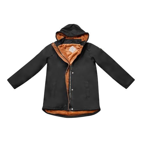Image of Hunter Boys Plush Lined Rain Jacket - Waterproof Hooded Coat for Kids, Toddlers & Big Boys, Cold Weather Outerwear (2T-12)