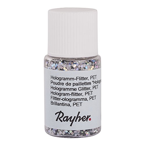 Rayher 39422610 Hologram Glitter 2 mm PET Bottle 10 ml Brilliant