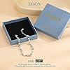 EXGOX Sterling Silver Bracelet for Women Dainty 925 Silver Heart Bracelet Shiny Crystal Diamond Adjustable Love Heart Bracelet for Women Girls #5