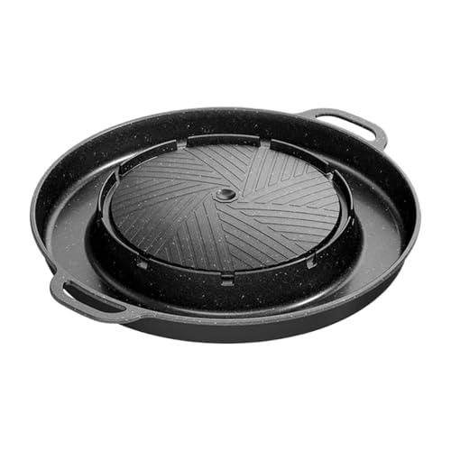 Grill Pans Hotpot 2 In 1, 33.5x22x4cm Indoor Grill Pan | Nonstick Aluminum Alloy Portable Household Appliances For Griddle Smoke