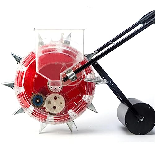 lxury seminatrice a rulli a spinta manuale portatile spargitore per seminatrice seminatrice manuale da giardino di precisione seminatrice per mais da giardino prato e giardino,10 mouths
