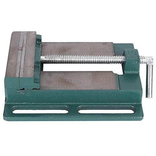 Drill Press Vise Milling Vise,5-Inch Cast Iron Fat-Jaw Drill Press Clamps Bench Vice,for Woodworking Accessory Carpentry Tool