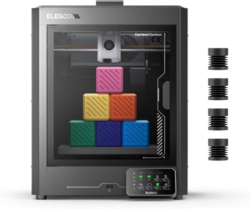 Image of ELEGOO Centauri Carbon 3D Printer with High-Speed FDM Printing, Direct Drive Extruder, Large Build Volume, Auto Bed Leveling, Silent Operation, and Precision Printing for Hobbyists