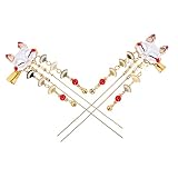 Holibanna Pinzas Cabello Estilo Chino Borlas, Horquillas Vintage De Aleación, 2 Piezas, Accesorio Femenino Para Fiesta y Disfraz, Diseño Lateral, Color Aleatorio