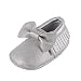 Weixinbuy Baby Boys Girls Soft Soled Tassel Bowknots Crib Shoes PU Moccasins