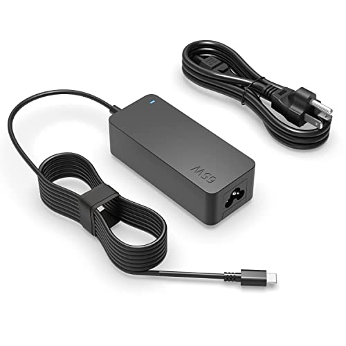 Superer 65W USB-C Charger Compatible with Lenovo ThinkPad IdeaPad Flex Chromebook 4X20M26268 5A10W86255 5A10W86251 GX20P92530 4X20M26274 and More