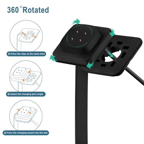Charger for Fitbit Sense/Sense 2/Versa 3/Versa 4 Smartwatch Charging Stand by Gltire - Image 3