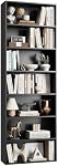 FACBOTALL 82" Tall Bookshelf, 7-Tier Open Shelves Bookcase, Freestanding Display Storage Shelves, Tall Bookcase Home Decor Furniture for Home Office, Living Room, Bedroom, Black