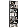 FACBOTALL 82″ Tall Bookshelf, 7-Tier Open Shelves Bookcase, Freestanding Display Storage Shelves, Tall Bookcase Home Decor Furniture for Home Office, Living Room, Bedroom, Black