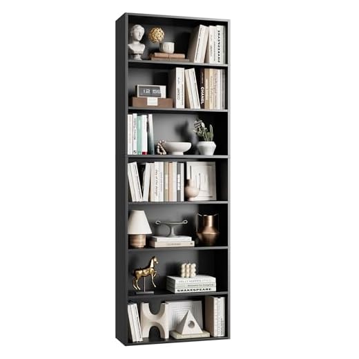 FACBOTALL 82-Inch Tall 7-Tier Bookshelf