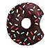 UberMade Coussin en Peluche en Forme de Donut 35,6 cm, Tissu, Brown Chocolate, 14" x 13"