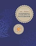 Notebook: Fox and Flowers Inspiring Journal: Blue Fox Mandala Design Notebook, 100 Pages with Branded lined paper