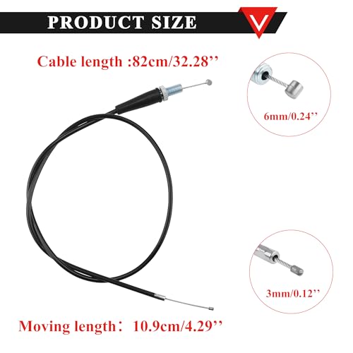 Image of PRO BAT 820mm /32 Universal Dirt Bike Throttle Cable for 50cc 70cc 90cc 110cc 125cc Chinese Pit Dirt Bike Baja JCL YX