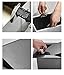 CapriTech Built-in Countertop Trash Bin Lid and Waste Chute Lid - 304 Stainless Steel Balance Flap Cover, Black Trash Grommet Swing Trash Can Lid