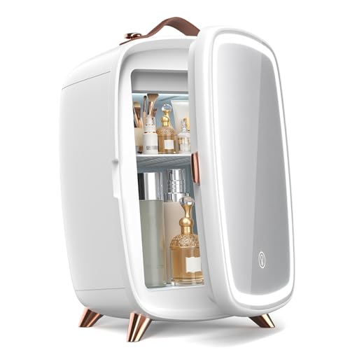 Image of Electactic 6L Mini Skincare Fridge, Mini Fridge with LED Mirror