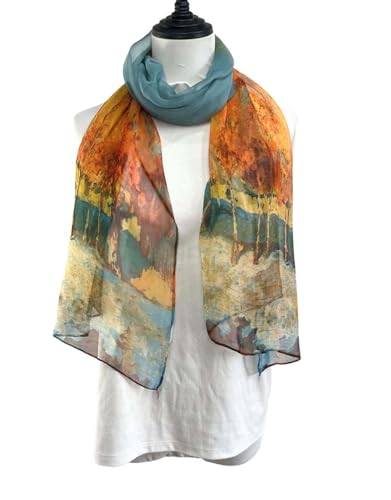 Image of Xyueanlo Scarfs for Women Fashion Scarves Print Pattern Lightweight Sunscreen Scarf Wraps Shawls