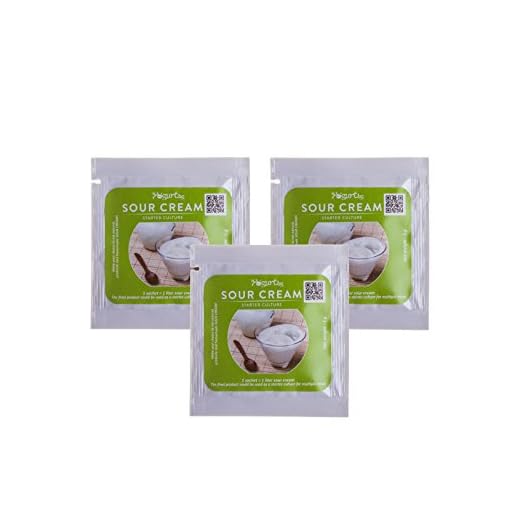Cultura para preparar la crema agria/producto lácteo/en casa - 3 bolsitas