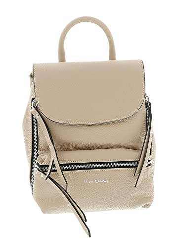 Pierre Cardin Beige Leather Small Fashion Backpack2