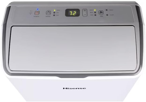 Oke view of Hisense Portable Air Conditioner control panel